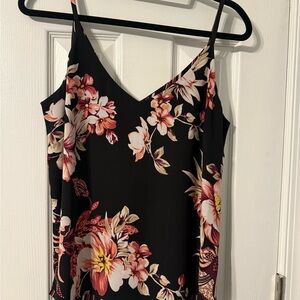 White House Black Market Reversible Floral/Striped Top